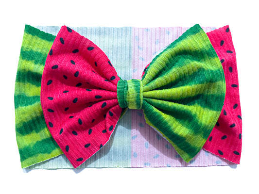 RTS - Audacity Acres - Pink Watermelon 6” Bow Headwrap