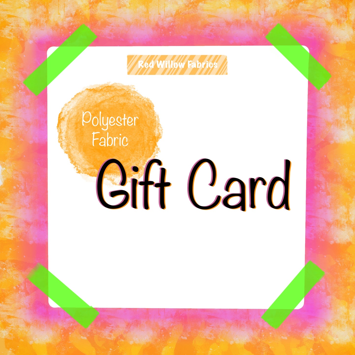 Polyster Fabric Gift Card