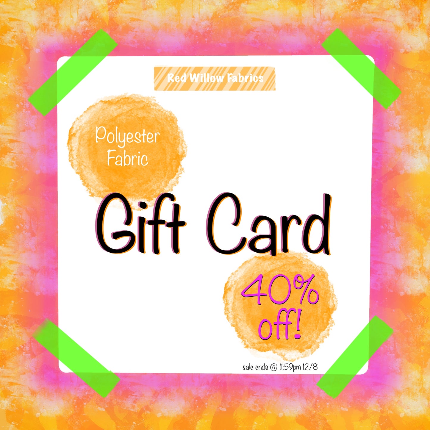 Polyster Fabric Gift Card